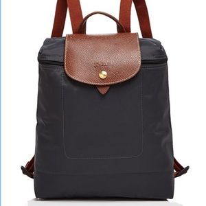 Longchamp Le Pliage Nylon Backpack - Gunmetal Grey
